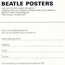 1968 RICHARD AVEDON THE BEATLES POSTERS - DAILY EXPRESS ORDER FORM - pic 8