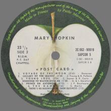 1969 02 21 MARY HOPKIN - POSTCARD - APPLE - T 2 C 062-90.019 - SAPCOR 5 - FRANCE - pic 6