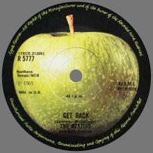 1969 04 11 - 1976 - L - GET BACK ⁄ DON'T LET ME DOWN - R 5777 - BS 45 - BOXED SET - SOLID CENTER - pic 3