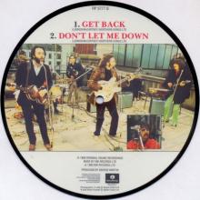1969 04 11 - 1989 - P - GET BACK ⁄ DON'T LET ME DOWN - RP 5777 - PICTURE DISC - pic 1