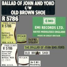 1969 05 30 - 1976 - K - THE BALLAD OF JOHN AND YOKO - OLD BROWN SHOE - R 5786 - BS 45 - BOXED SET - pic 6