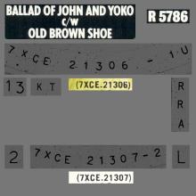 1969 05 30 - 1976 - K - THE BALLAD OF JOHN AND YOKO - OLD BROWN SHOE - R 5786 - BS 45 - BOXED SET - pic 1