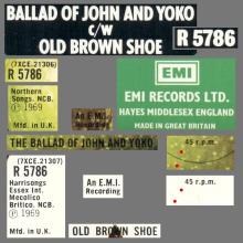 1969 05 30 - 1976 - L - THE BALLAD OF JOHN AND YOKO - OLD BROWN SHOE - R 5786 - BS 45 - BOXED SET - SOLID CENTER - pic 6