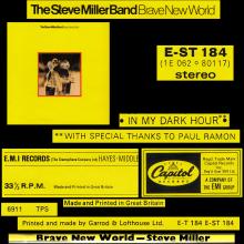 1969 06 16 STEVE MILLER BAND - BRAVE NEW WORLD -  MY DARK HOUR - CAPITOL - E-ST 184 - 1E 062 o 80117 - UK 1972 - pic 4