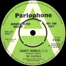 1969 06 27 - THE SCAFFOLD - CHARITY BUBBLES ⁄ GOOSE - UK - R 5784 - PROMO - pic 1