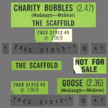 1969 06 27 - THE SCAFFOLD - CHARITY BUBBLES ⁄ GOOSE - UK - R 5784 - PROMO - pic 2