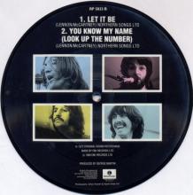 1970 03 06 - 1990 03 06 - P - LET IT BE ⁄ YOU KNOW MY NAME (LOOK UP THE NUMBER) - R 5833 - PICTURE DISC - pic 4