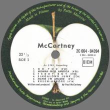 1970 04 17 - 1970 - PAUL McCARTNEY - McCARTNEY - U 2C 064-04394 - FRANCE - pic 8