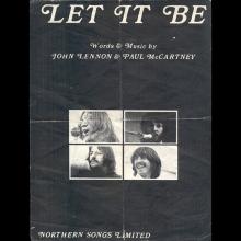 FRANCE 1970 LET IT BE - MUSIC SHEET  - pic 1