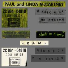 1971 05 21 PAUL AND LINDA McCARTNEY - RAM - U 2C 064-04810 - FRANCE - pic 1