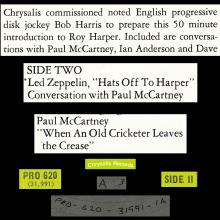 1975 00 00 - PAUL McCARTNEY RADIO SHOW - AN INTRODUCTION TO ROY HARPER - PRO 620 - pic 1
