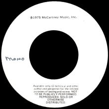 1975 05 16 - WINGS - LISTEN TO WHAT THE MAN SAID ⁄ LISTEN TO WHAT THE MAN SAID - USA 7" TEST PRESSING - pic 1