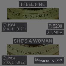 1976 03 06 HOL ⁄ HOL The Beatles The Singles Collection 1962-1970 - R 5200 - I Feel Fine ⁄ She's A Woman - BS 45 - pic 2