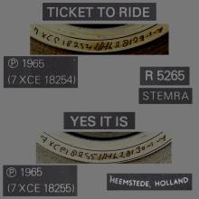 1976 03 06 HOL ⁄ HOL The Beatles The Singles Collection 1962-1970 - R 5265 - Ticket To Ride ⁄ Yes It Is - BS 45 - pic 2
