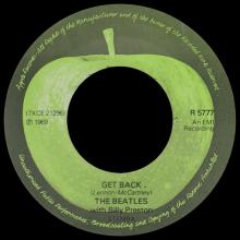 1976 03 06 HOL ⁄ HOL The Beatles The Singles Collection 1962-1970 - R 5777 - Get Back ⁄ Don't Let Me Down - BS 45 - pic 3