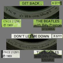 1976 03 06 HOL ⁄ HOL The Beatles The Singles Collection 1962-1970 - R 5777 - Get Back ⁄ Don't Let Me Down - BS 45 - pic 2