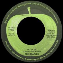 1976 03 06 HOL ⁄ HOL The Beatles The Singles Collection 1962-1970 - R 5833 - Let It Be ⁄ You Know My Name (Look Up The Number)  - pic 3