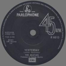 1976 03 06 UK The Beatles The Singles Collection 1962-1970 - R 6013 - Yesterday ⁄ I Should Have Known Better - Solid Center  - pic 3