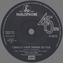 1976 03 06 UK The Beatles The Singles Collection 1962-1970 - R 6013 - Yesterday ⁄ I Should Have Known Better - Solid Center  - pic 1