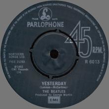 1976 03 06 UK The Beatles The Singles Collection 1962-1970 - Yesterday ⁄ I Should Have Known Better - R 6013   - pic 4