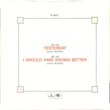 1976 03 08 - 1982 - O - YESTERDAY ⁄ I SHOULD HAVE KNOWN BETTER - R 6013 - BSCP 1 - BOXED SET - OPEN CENTER - SOUTHALL PRESSING - - pic 5