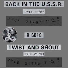 1976 06 25 - 1989 - S - BACK IN THE U.S.S.R. ⁄ TWIST AND SHOUT - R 6016 - SILVER LABEL - pic 1