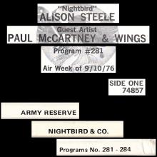 1974 00 00 - PAUL McCARTNEY RADIO SHOW - NIGHTBIRD AND COMPANY - PROGRAM 281 - 74857 - pic 7