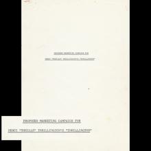 1977 04 29 a Percy Thrill's Thrillington - Proposed Marketing Campaign - Draft Schedule - Press - pic 1