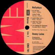 1977 05 06 DENNY LAINE - HOLLY DAYS - EMI - EMA 781 - 0C 064-98 541 -UK - pic 6