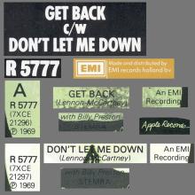 1977 HOL The Beatles The Singles Collection 1962-1970 - ECI - R 5777 - Get Back ⁄ Don't Let Me Down - Beatles Holland - pic 3