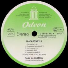 1980 05 16 PAUL McCARTNEY - McCARTNEY II - 1C 064-63 812 - GERMANY - pic 5