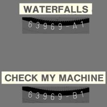 1980 06 13 - PAUL MCCARTNEY - WATERFALLS ⁄ CHECK MY MACHINE - GERMANY 7" TEST PRESSING - pic 1