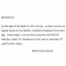 1980 12 22 - 1981 O1 12 THE BEATLES RADIO SHOW - EARTH NEWS - A - PART I - PART II - 1980 12 22 - pic 3
