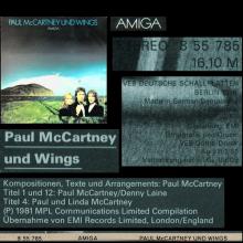 1981 00 00 PAUL McCARTNEY UND WINGS - STEREO 8 55 785 - AMIGA - DDR - pic 1