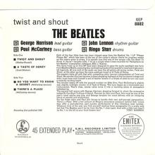 1981 12 07 UK The Beatles E.P.s Collection - GEP 8882 - Twist And Shout The Beatles - A - pic 1
