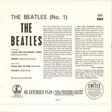 1981 12 07 UK The Beatles E.P.s Collection - GEP 8883 - The Beatles No.1 - B - pic 2