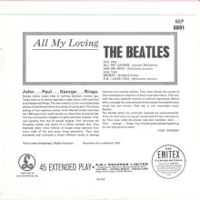 1981 12 07 UK The Beatles E.P.s Collection - GEP 8891 - All My Loving - A - pic 1