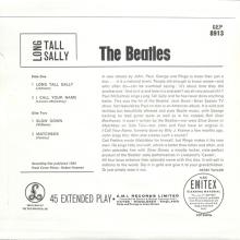1981 12 07 UK The Beatles E.P.s Collection - GEP 8913 - Long Tall Sally - A - pic 1