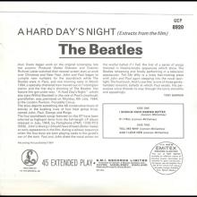 1981 12 07 UK The Beatles E.P.s Collection - GEP 8920 - A Hard Day's Night (extracts from the film) - A - pic 1
