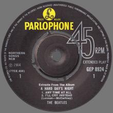 1981 12 07 UK The Beatles E.P.s Collection - GEP 8924 - A Hard Day's Night (extracts from the Album) - A - pic 5