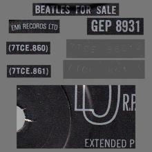 1981 12 07 UK The Beatles E.P.s Collection - GEP 8931 - Beatles For Sale - B - pic 5