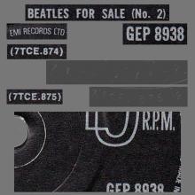 1981 12 07 UK The Beatles E.P.s Collection - GEP 8938 - Beatles For Sale No.2 - B - pic 5