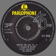 1981 12 07 UK The Beatles E.P.s Collection - GEP 8938 - Beatles For Sale No.2 - A - pic 5