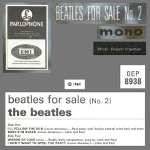 1981 12 07 UK The Beatles E.P.s Collection - GEP 8938 - Beatles For Sale No.2 - A - pic 7