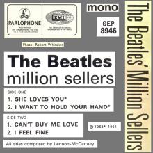 1981 12 07 UK The Beatles E.P.s Collection - GEP 8946 - The Beatles's Million Sellers - A - pic 7