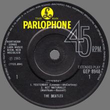 1981 12 07 UK The Beatles E.P.s Collection - GEP 8948 - The Beatles Yesterday - B - pic 1