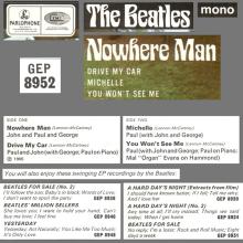 1981 12 07 UK The Beatles E.P.s Collection - GEP 8952- The Beatles Nowhere Man - A - pic 7