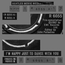 1982 05 24 - D - BEATLES MOVIE MEDLEY ⁄ I'M HAPPY JUST TO DANCE WITH YOU -  R 6055 - PUSH-OUT CENTER - pic 1