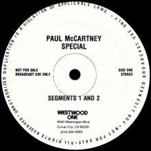 1982 07 26 - PAUL McCARTNEY RADIO SHOW - WESTWOOD ONE - PAUL Mc CARTNEY SPECIAL - THE MAN AND HIS MUSIC  - pic 1