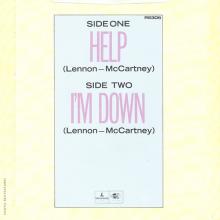 1982 12 07 THE BEATLES SINGLES COLLECTION - BSCP1 - R 5305 - A - HELP / I'M DOWN - pic 2